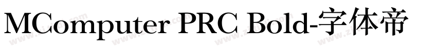 MComputer PRC Bold字体转换